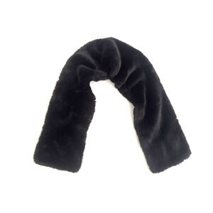 Talbots Faux-Fur Shawl Black Shoulder Wrap Cozy Glamour Chic Romantic NEW NWT